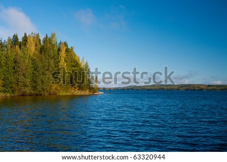 Autumn lake in Finland