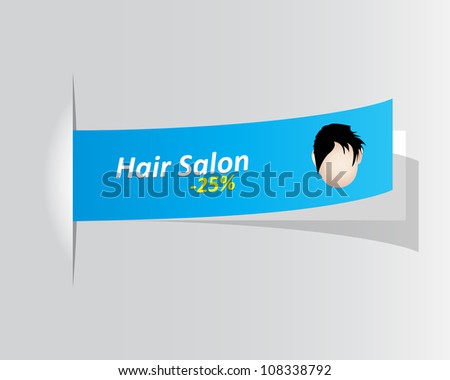 special hair salon promotional label