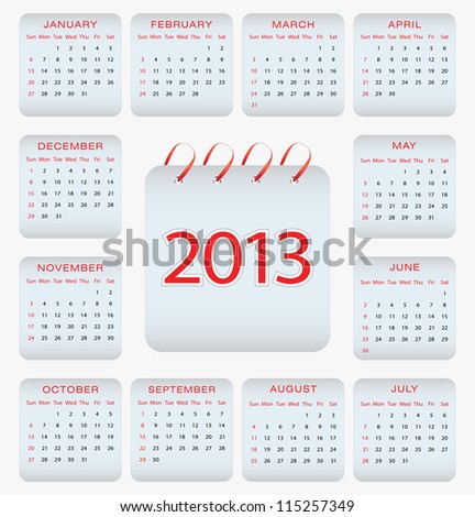 calendar design - 2013
