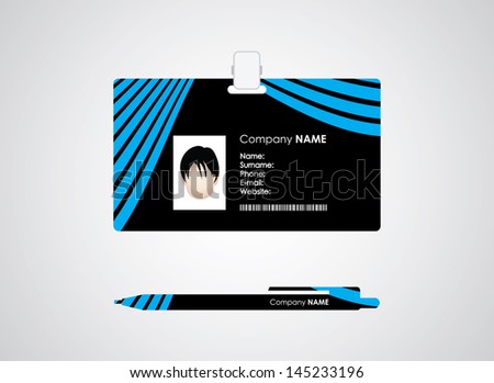Identification card and pen with special design