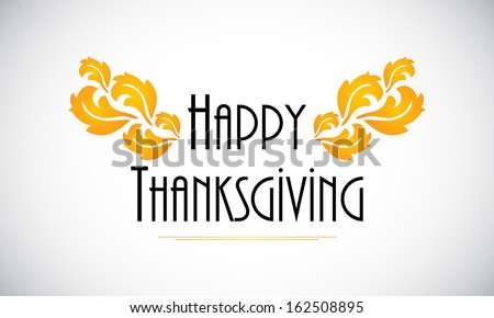 Happy Thanksgiving Background With Special Flower Design