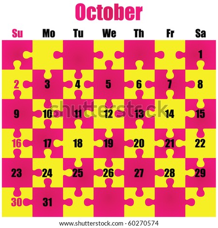 October 2011 Calendar. October - 2011