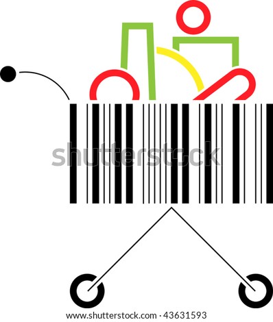 wasp barcode logo. ar code image. up of a ar