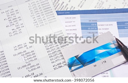 Saving account from Bank and Statement  for expense and Credit card for financial and loan