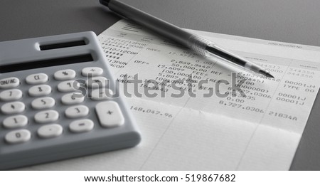 Saving Account Book and Statement from Bank for Business Finance Loan