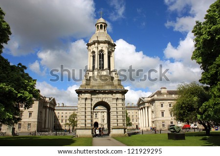 Bell Tower in the courtyard of the Trinity College