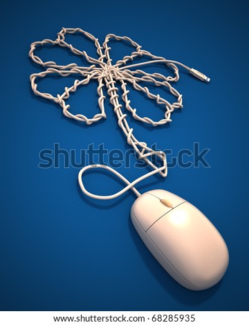 Mouse cable shape clover