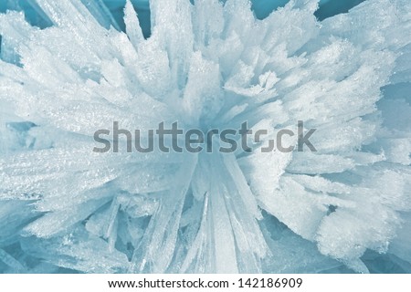Ice sticks from water of Baikal for background