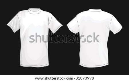 black t shirt template back. T-shirt design template