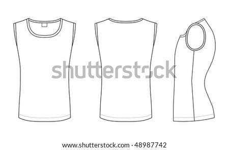 polo shirt outline. stock vector : Outline