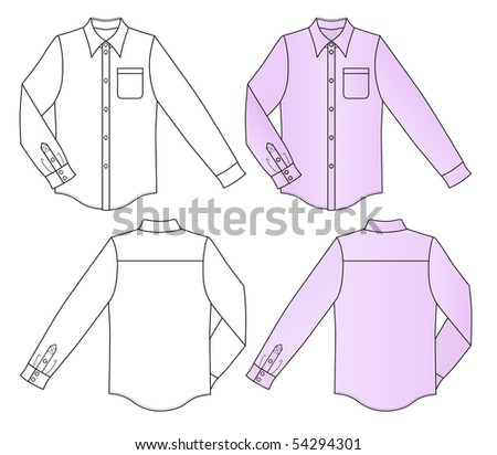 polo shirt outline. stock vector : Outline colored