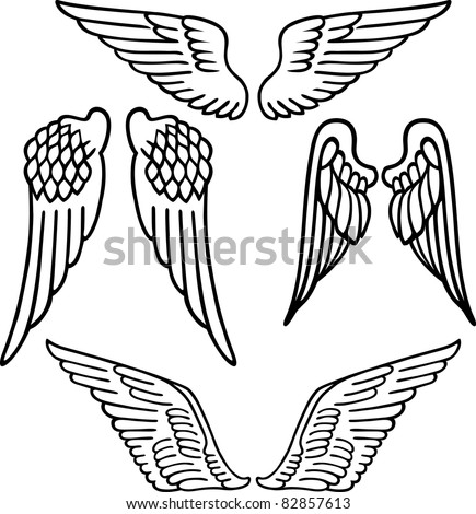 stock vector Angel wings