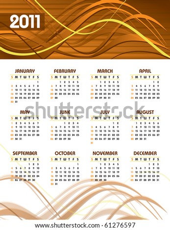 2011 Calendar Eps. stock vector : 2011 Calendar.