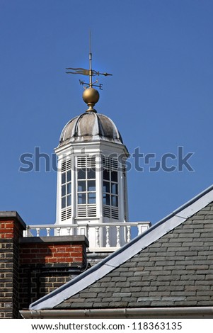 Wind direction indicator on top of roof