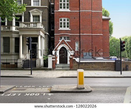 Victorian architecture residential houses on London street
