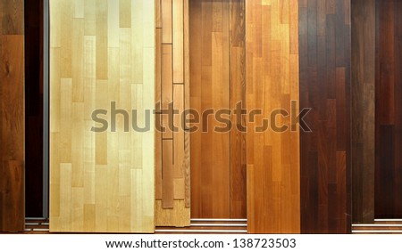 Different shades of wood floor samples textures