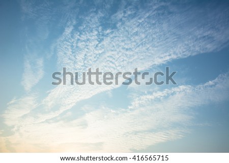Vast blue sky with amazing clouds background. Shape independent of the Skies, Elements of nature, Beautiful sky with white clouds.