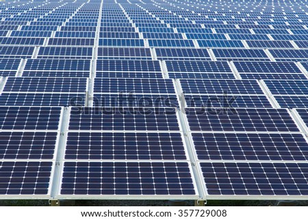 Renewable energy, light of the sun panel