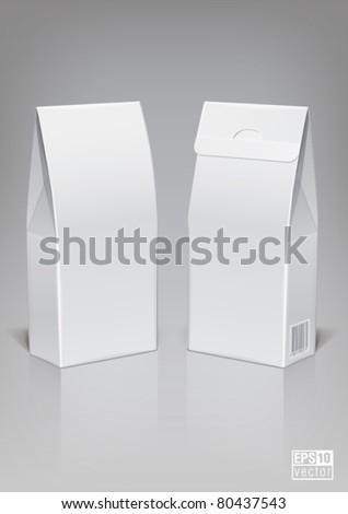 Template food cardboard package for new design vector Template food cardboard package for new design vector