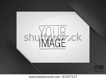 Black composite album page with place for photo eps10 vector background Black composite album page with place for photo eps10 vector background