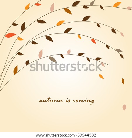 autumn trees wallpaper. stock vector : Autumn tree