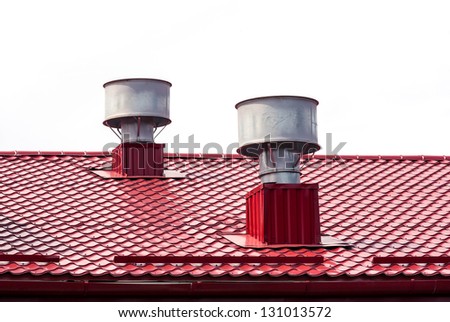 Roof of modern industrial building