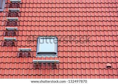 New red tiled roof and skylight