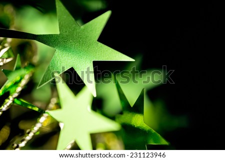 Christmas or New Year holiday ornament with golden stars