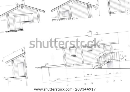 house plan blueprints for new housing development, architectural background