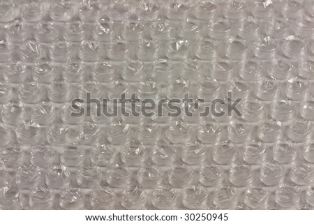 plastic protective bubble wrap on a white  background