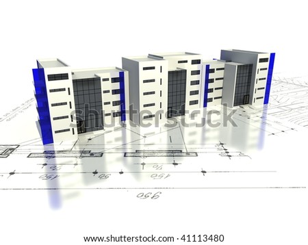 Architecture model house showing building structure