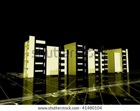 Architecture model house showing building structure