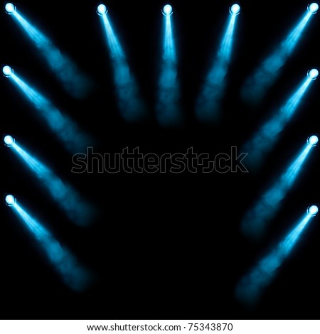 Spotlight, a few points of light on stage