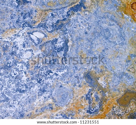 Blue Marble Stone slab surface for decorative works or texture blue brown