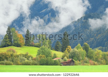 The Allgau Alps near the town of Oberstdorf, Germany, in early fall