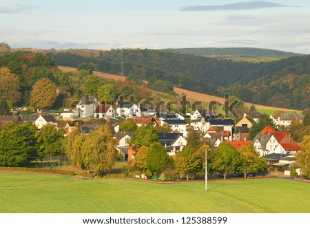 Suburbs of the city of Diez, Germany, in early autumn