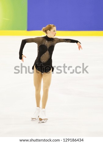 THE HAGUE - FEB 22: Carolina Kostner of Italy performs her free skating at the Challenge Cup, figure skating competition, held on February 22, 2013 in The Hague, the Netherlands