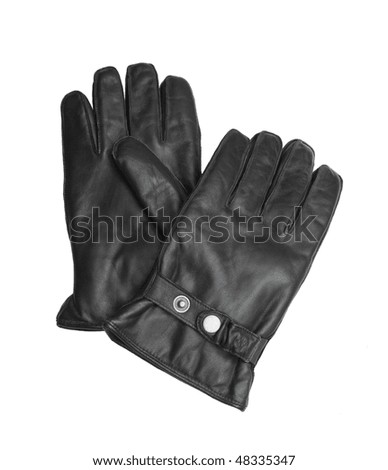 Men's black leather gloves Men's black leather gloves