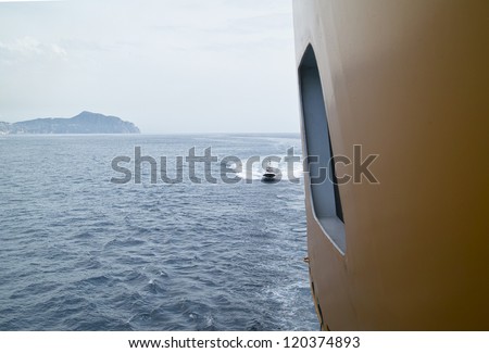 pilot boat approaching a ship