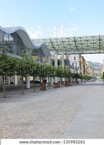 modern market building in la spezia