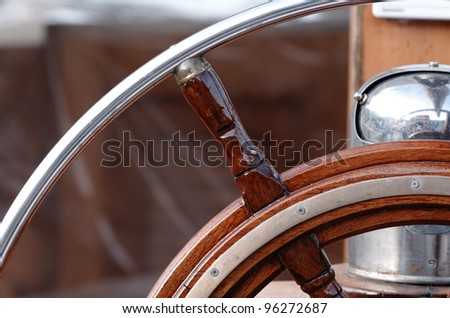 old boat steering wheel