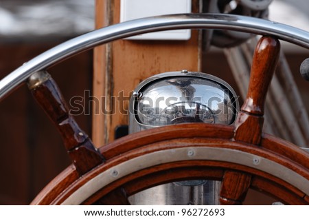 old boat steering wheel