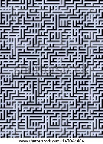 Abstract generated labyrinth maze direction concept background