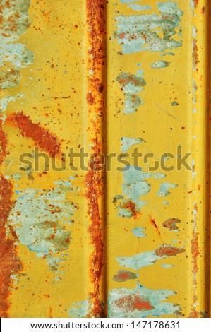 Obsolete textured cracked painted rust metal surface background