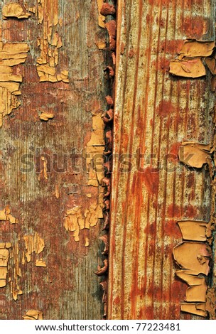 Obsolete weathered beige painted wood background