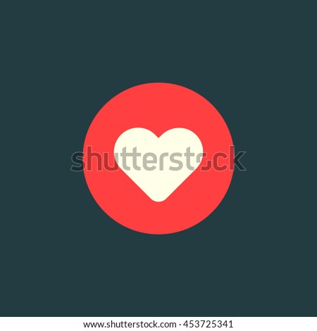Heart emoji. like flat icon
