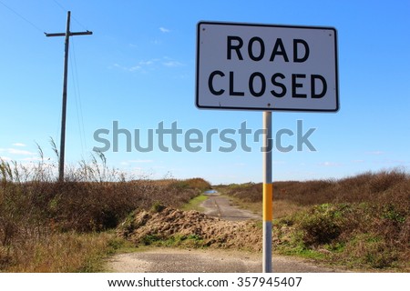 End of Texas highway 87 close up sign