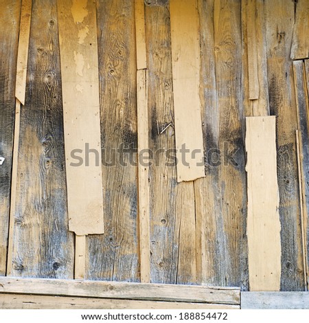 Brown yellow wood plank wall texture background