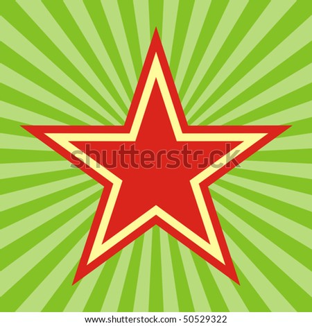army logo star. stock vector : Red army star