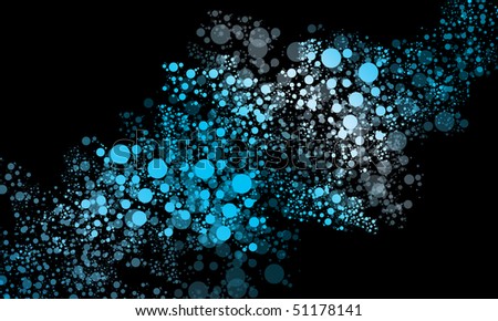 stock photo Abstract design on black background Blue circles